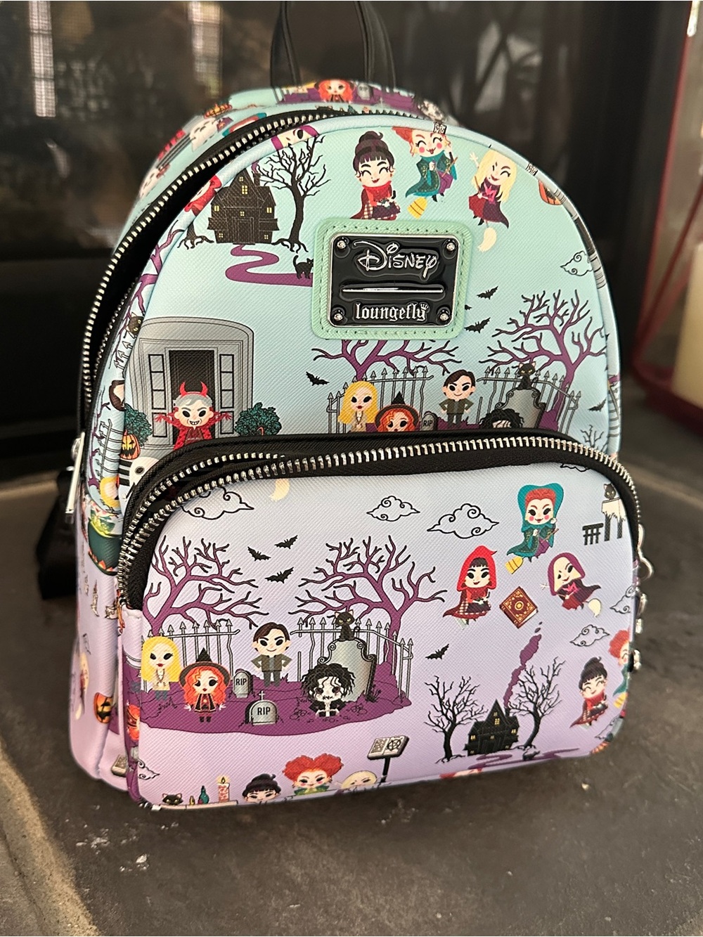 Disney x Loungefly Hocus Pocus Mini Backpack - Pastel Multi EUC